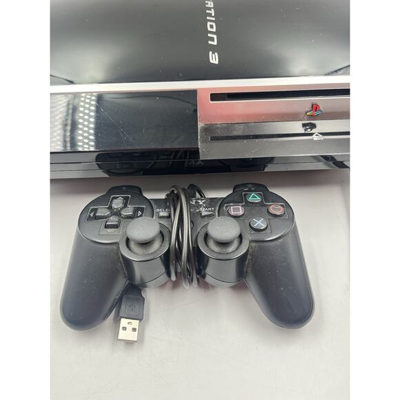 Sony PlayStation 3 PS3 CECHG01 Fat Console Black - Tested With Controller - Picture 4 of 15